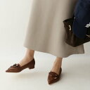 フィン Fin ポインテッドトゥリボンローファー【低反発スポンジ入り】 (ブラウン)