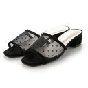 SFW リバティードール LiBERTYDOLL 【訳あり新品】3.5cmチャンキーヒールワンバンドサンダル/5427 (チュールドットブラック)