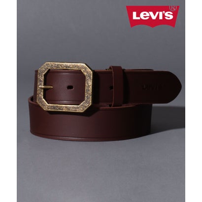 リーバイス LEVI'S 本革 八角バックル 40mm レザーベルト (ダークブラウン)