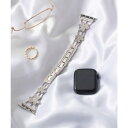 エモニーク emonique ステンレス製 Apple Watch Band スマートウォッチバンド【38/40/41/42/44/45/49mm対応】 (プラチナム)