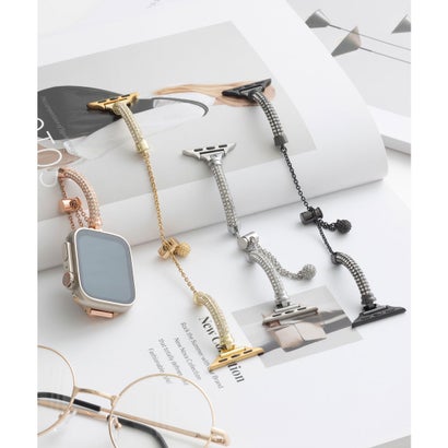 エモニーク emonique ステンレス製 Apple Watch Band スマートウォッチバンド【38/40/41/42/44/45/49mm対応】 （ゴールド）