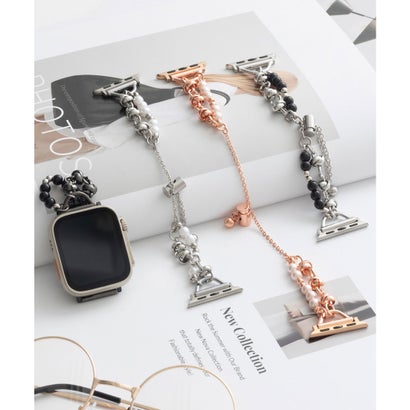 エモニーク emonique ジュエリー スマートウォッチバンド Apple Watch Band 【38/40/41/42/44/45/49mm対応】 （ピンク）