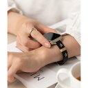 エモニーク emonique スマートウォッチバンド 本革【38/40/41/42/44/45/49mm対応】 (ブラック)