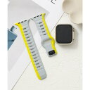 エモニーク emonique スマートウォッチバンド シリコン製【38/40/41/42/44/45/49mm対応】 (イエロー)