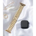 エモニーク emonique 合金 Apple Watch Band スマートウォッチバンド【38/40/41/42/44/45/49mm対応】 (ゴールド)