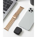 エモニーク emonique ステンレス製 Apple Watch Band スマートウォッチバンド【38/40/41/42/44/45/49mm対応】 (ピンクゴールド)