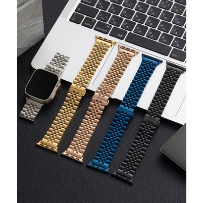 エモニーク emonique ステンレス製 Apple Watch Band スマートウォッチバンド【38/40/41/42/44/45/49mm対応】 （ピンクゴールド）