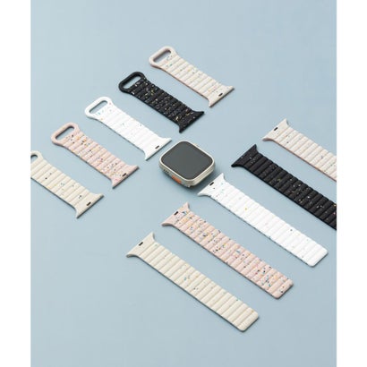 エモニーク emonique スマートウォッチバンド シリコン製【38/40/41/42/44/45/49mm対応】 （ホワイト）