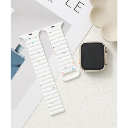 エモニーク emonique スマートウォッチバンド シリコン製【38/40/41/42/44/45/49mm対応】 （ホワイト）