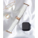 エモニーク emonique アクリル製 Apple Watch Band スマートウォッチバンド【38/40/41/42/44/45/49mm対応】 (ホワイ...