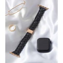 エモニーク emonique アクリル製 Apple Watch Band スマートウォッチバンド【38/40/41/42/44/45/49mm対応】 (ブラッ...
