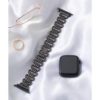 エモニーク emonique 合金 Apple Watch Band スマートウォッチバンド【38/40/41/42/44/45/49mm対応】 (ブラック)