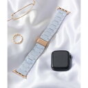 エモニーク emonique レジン製 Apple Watch Band スマートウォッチバンド【38/40/41/42/44/45/49mm対応】 (ライトブ...