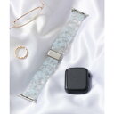 エモニーク emonique レジン製 Apple Watch Band スマートウォッチバンド【38/40/41/42/44/45/49mm対応】 (クリアブルー)