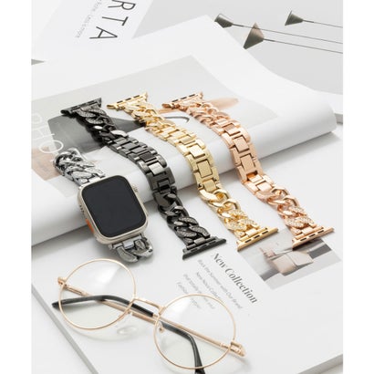 エモニーク emonique スマートウォッチバンド 合金【38/40/41/42/44/45/49mm対応】 （ピンクゴールド）