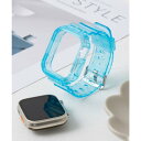 エモニーク emonique スマートウォッチバンド付きケース【38/40/41/42/44/45mm対応】 (クリアブルー)