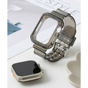 エモニーク emonique スマートウォッチバンド付きケース【38/40/41/42/44/45/49mm対応】 (クリアブラック)