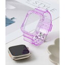 エモニーク emonique スマートウォッチバンド付きケース【38/40/41/42/44/45/49mm対応】 (パープル)