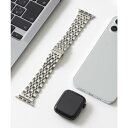 エモニーク emonique ステンレス製 Apple Watch Band スマートウォッチバンド【38/40/41/42/44/45/49mm対応】 (シルバー)