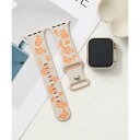 エモニーク emonique スマートウォッチバンド シリコン製【38/40/41/42/44/45/49mm対応】 (オレンジ)