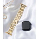 エモニーク emonique ステンレス製 Apple Watch Band スマートウォッチバンド【38/40/41/42/44/45/49mm対応】 (ゴールド)