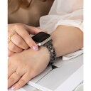 エモニーク emonique Apple Watch Band スマートウォッチバンド 合金【38/40/41/42/44/45/49mm対応】 (ブラック)