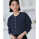 ルイルエブティック RUIRUE BOUTIQUE 洗える ストレッチ | 選べるデザイン スポンディッシュ ボックス カーディガン ショート丈・メタル釦 | レディース 体型カバー 長袖 オフィスカジュアル