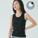 コカ coca OUT BRAカップ付ハート刺繍タンクトップ (Black)