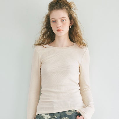 コカ coca リブクルーネック （Beige）のサムネイル