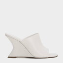 ワイドストラップ スカルプチュアヒールウエッジ (White)