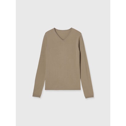 アニュアンス anuans シルクブレンドVネックニットトップス (BEIGE) アニュアンス anuans シルクブレンドVネックニットトップス (BEIGE)