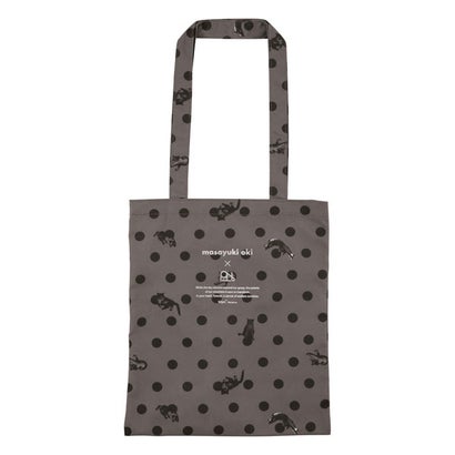 【Wpc.公式】沖昌之×Wpc. Patterns はっ水トートバッグ 猫 ねこ バッグ コンパクト収納 （グレー）のサムネイル