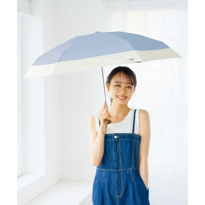 【Wpc.公式】日傘 遮光切り継ぎタイニー 軽量 完全遮光 遮熱 晴雨兼用 レディース 折りたたみ傘 (サックス)