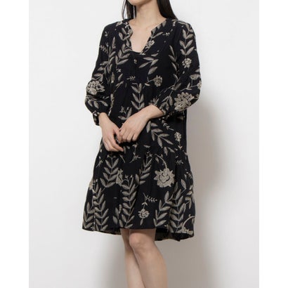 フェイズ エイト Phase Eight Gina Embroidered Dress (Black/Stone)