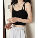 ガーリードール Girly Doll ダブルストラップブラトップ【韓国ファッション】【春夏新商品】 (ブラック)