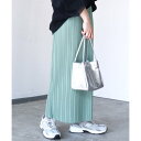 レカ reca ランダムプリーツタイトスカート(y2775)(ペールグリーン・グリーン)