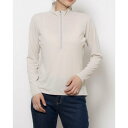 ティゴラ TIGORA レディース アウトドア 長袖Tシャツ ドライUV長袖ハーフZIP TR-9D2425TL (アイボリー)