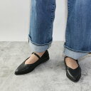 フィン Fin ポインテッドトゥVカットストラップシューズ【低反発スポンジ入り】 (ブラック)