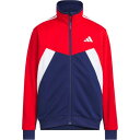アディダス adidas アディダス adidas エッセンシャルズ カラーブロック WU ジャケット キッズ KCE61 (JM4508 ベタースカーレット/)