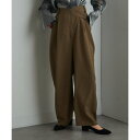 メゾンブリーズ MAISON BREEZE アシンメトリー ウエストクロスドレープパンツ trc (ブラウン)