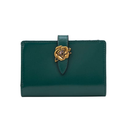 アナスイ ANNA SUI ブルボン 二つ折り財布 (グリーン)