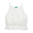 ユナイテッド カラーズ オブ ベネトン UNITED COLORS OF BENETTON. キッズアイレット刺繍裾フリルキャミソールG (101)