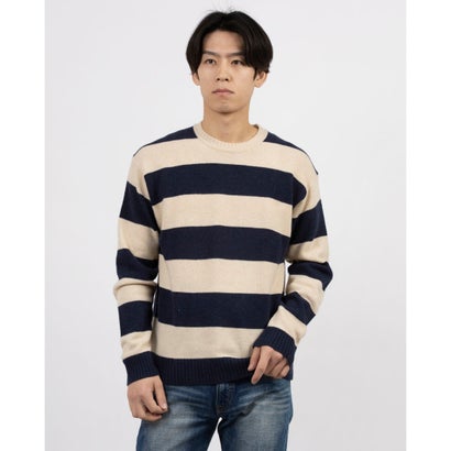 ユナイテッド カラーズ オブ ベネトン UNITED COLORS OF BENETTON. ボーダークルーネックウールニット..