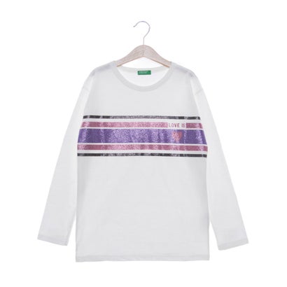 ユナイテッド カラーズ オブ ベネトン UNITED COLORS OF BENETTON. キッズフロントグリッタープリント..