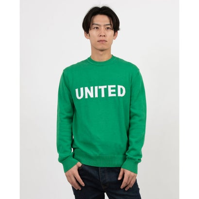 ユナイテッド カラーズ オブ ベネトン UNITED COLORS OF BENETTON. フロントロゴクルーネックコットンニット・セーター （921）