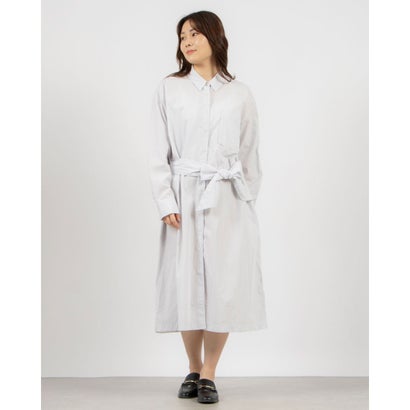 ユナイテッド カラーズ オブ ベネトン UNITED COLORS OF BENETTON. サッシュベルト付きストライプシャツワンピース (901)