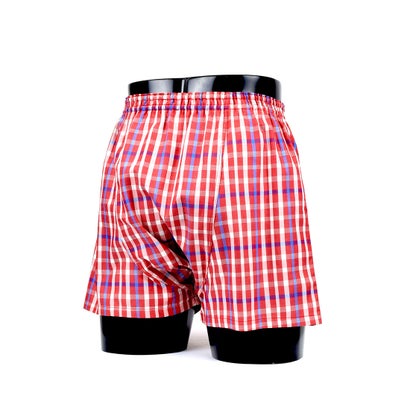 ダックス DAKS 前開トランクス（天2本ゴム）【返品不可商品】 （アカ）