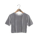 アルシーヴ archives ベロア半袖TOPS (GRY)
