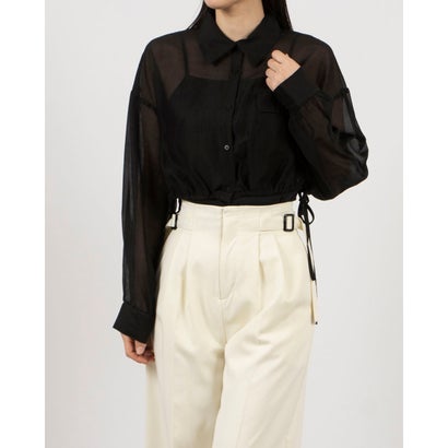 アルシーヴ archives フラップポケットドロストショートシャツ （BLU）