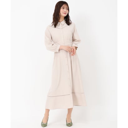 ミッシュマッシュ MISCH MASCH 2025春夏新作 ハシゴレース切替シャツワンピース/MM517418 (BEIGE)